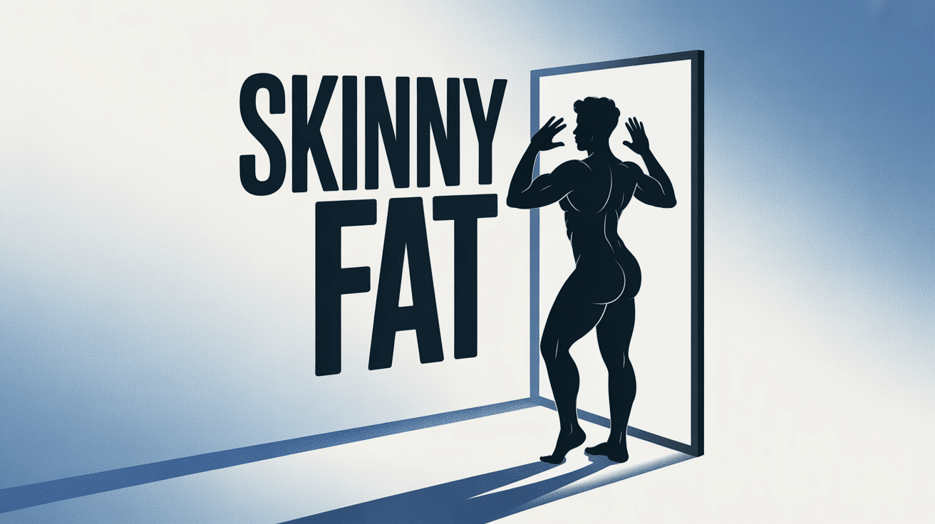 illustration skinny fat devant miroir