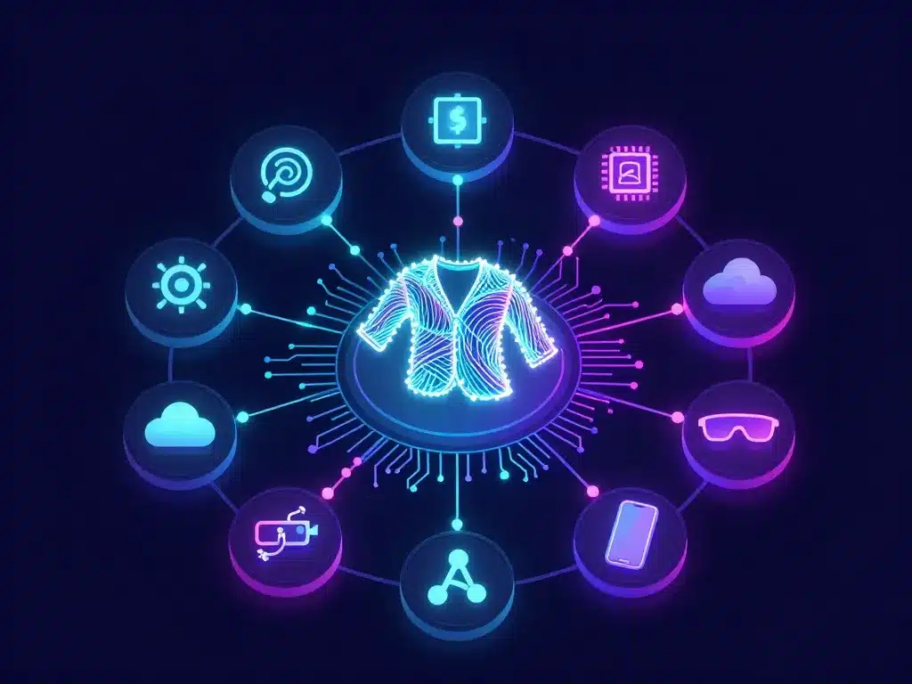 electronic fashion, schéma technologies smart textiles et IA