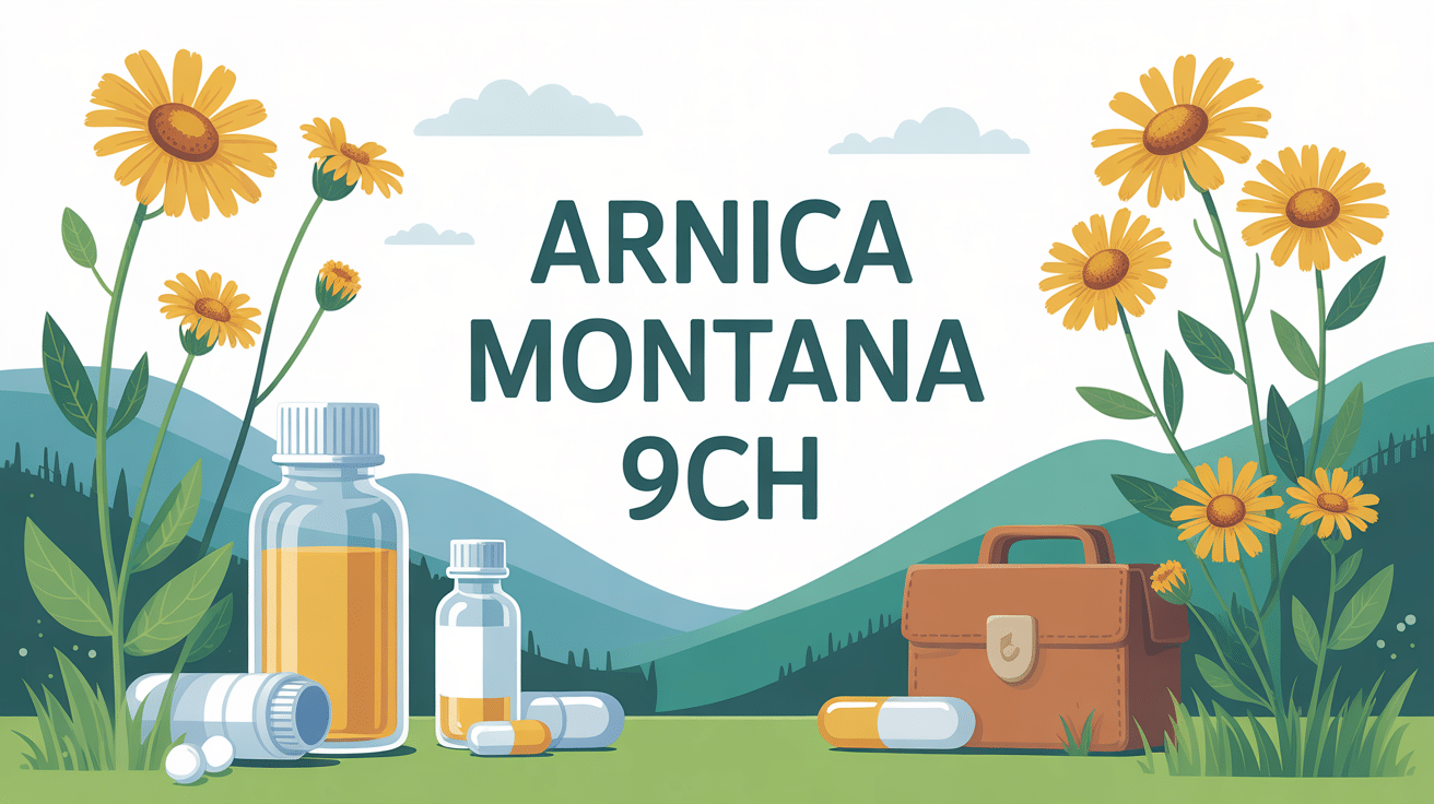 illustration arnica montana 9ch granules et plante