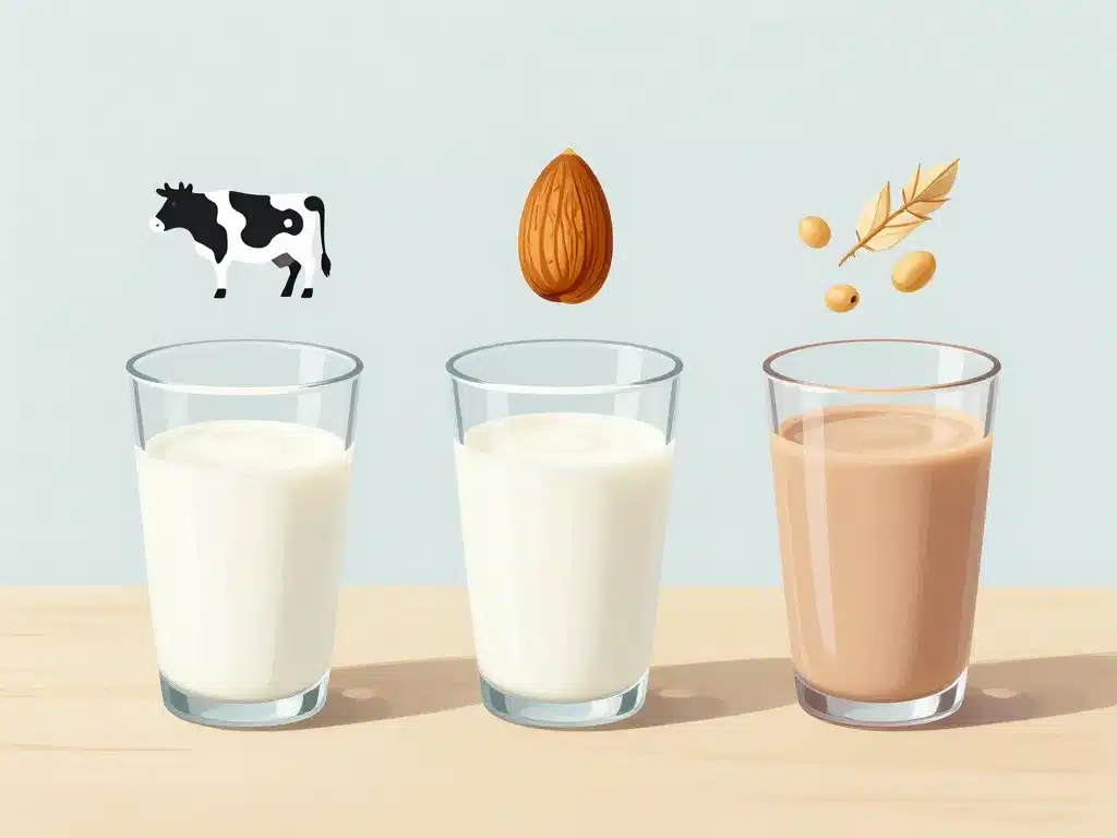 Comparaison lait sans lactose classique vegetal