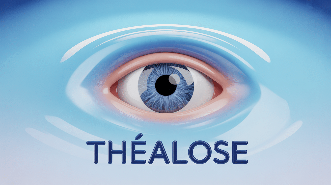 Thealose illustration œil hydraté et collyre
