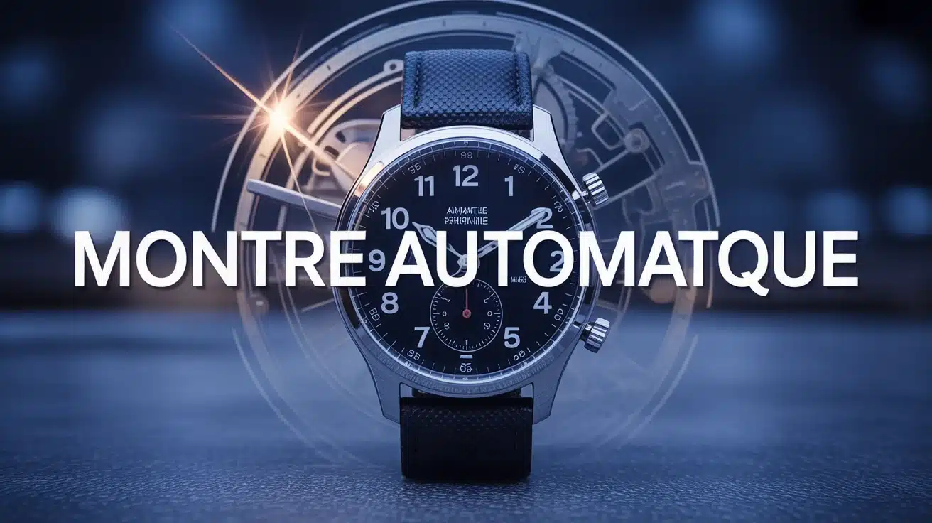 Illustration montre automatique avec engrenages mécaniques