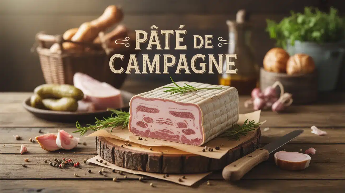 terrine de pâté de campagne avec ingrédients rustiques