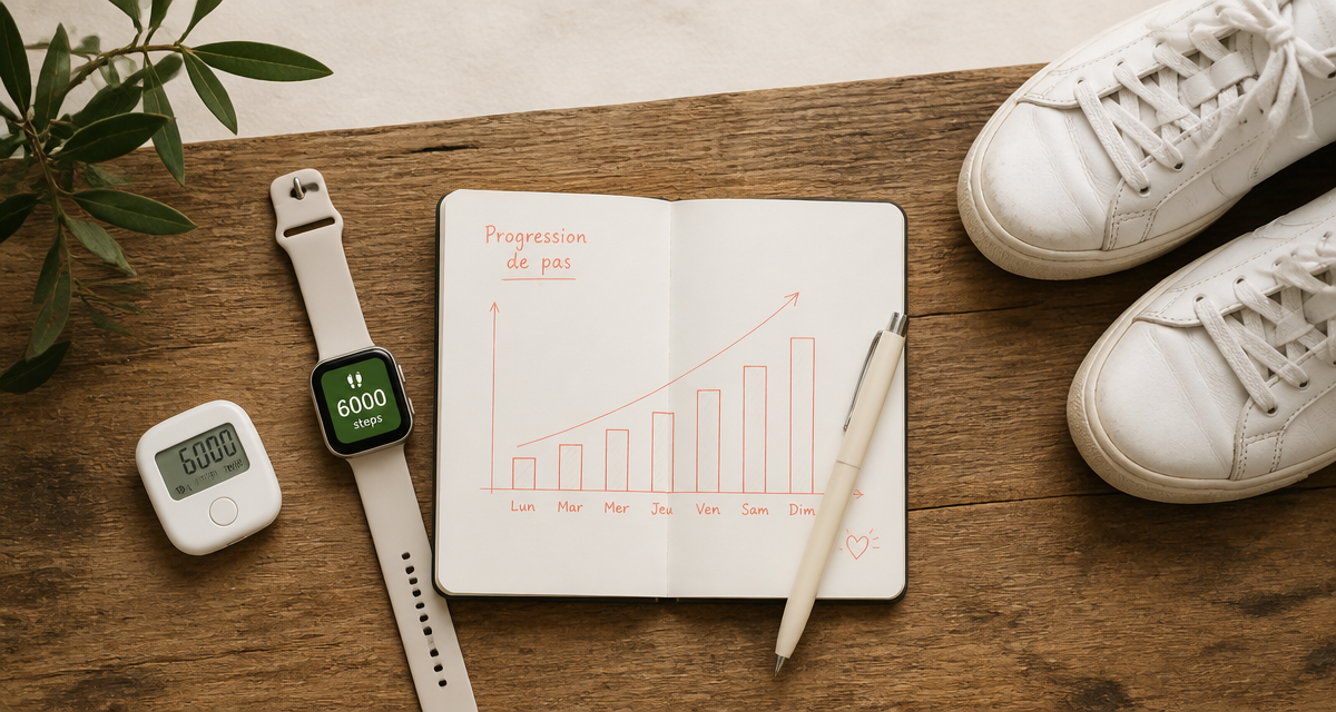6000 pas par jour podomètre montre connectée