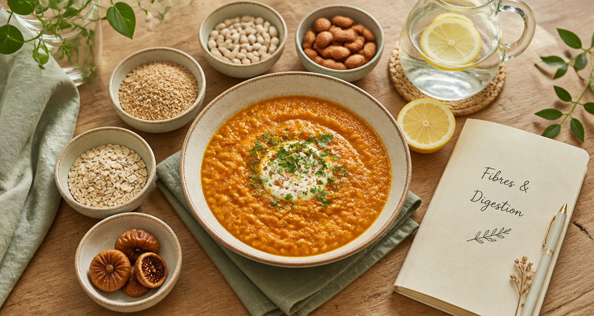 aliment riche en fibre constipation, lentilles, son de blé, haricots, amandes, flocons d’avoine, figues
