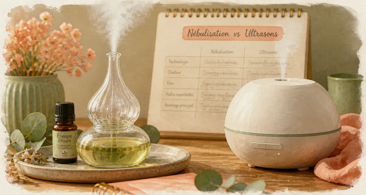 Avis sur diffuseur huiles essentielles : nébulisation et ultrasons en comparaison