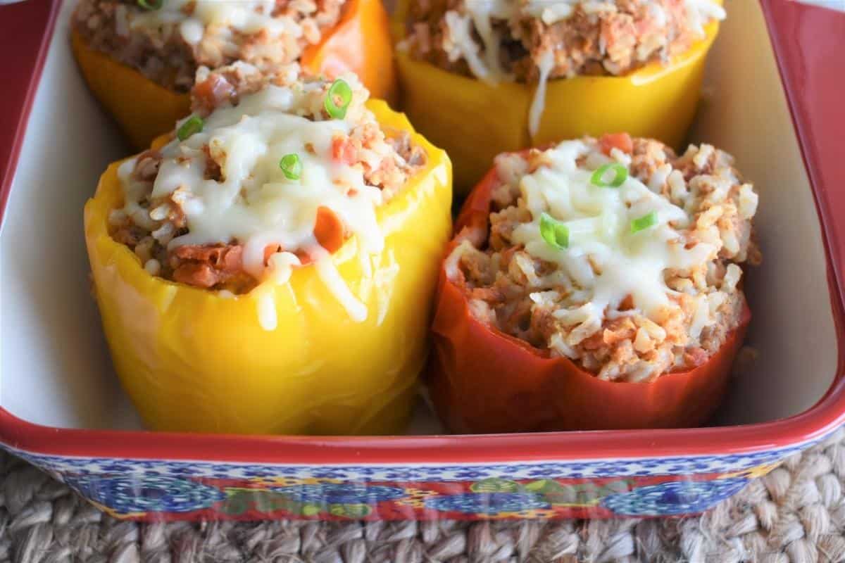 turkey mince stuffed peppers