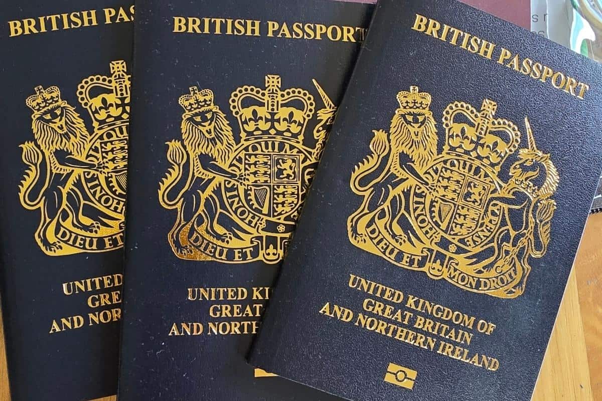 3 British passports.