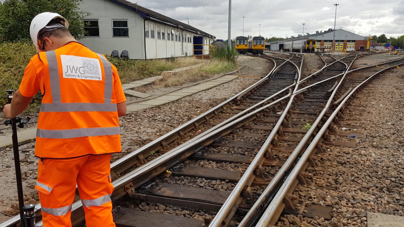 JWG Survey & Engineering overlooking a railway line