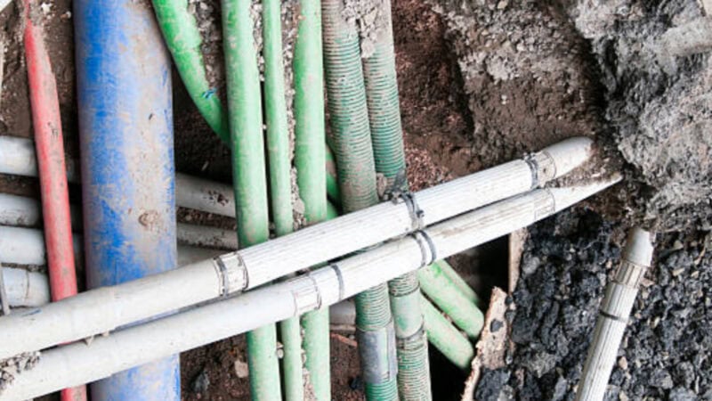 Utility Mapping close up of cables