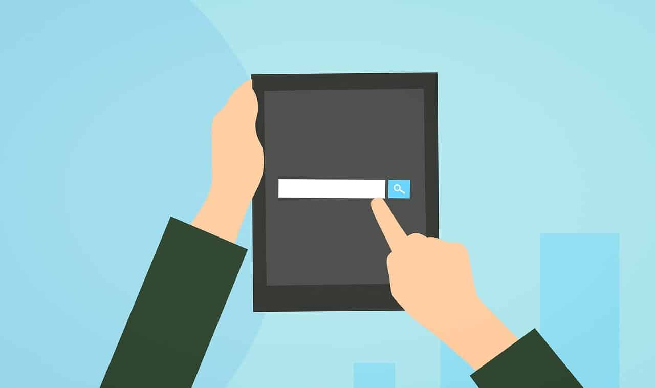 animated search tablet