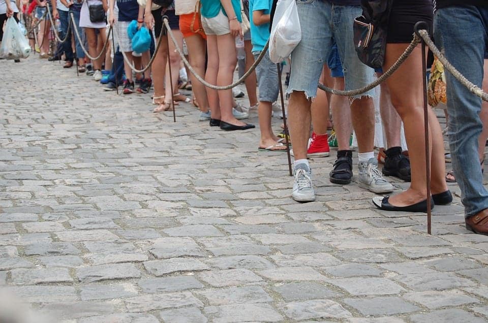 line of people