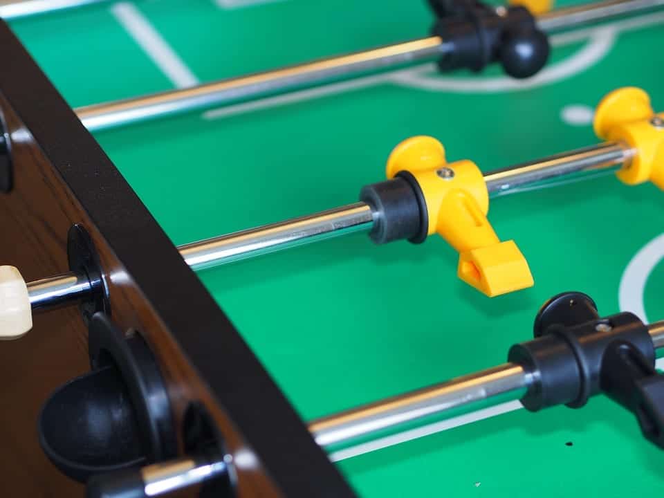 Foosball table for company profile video fun