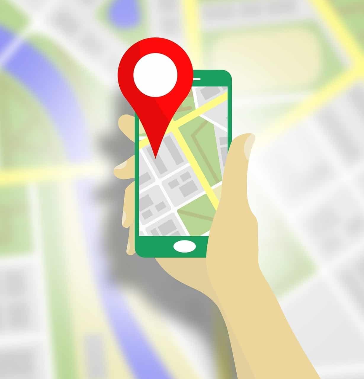 illustration of mobile phone and location micro-moment