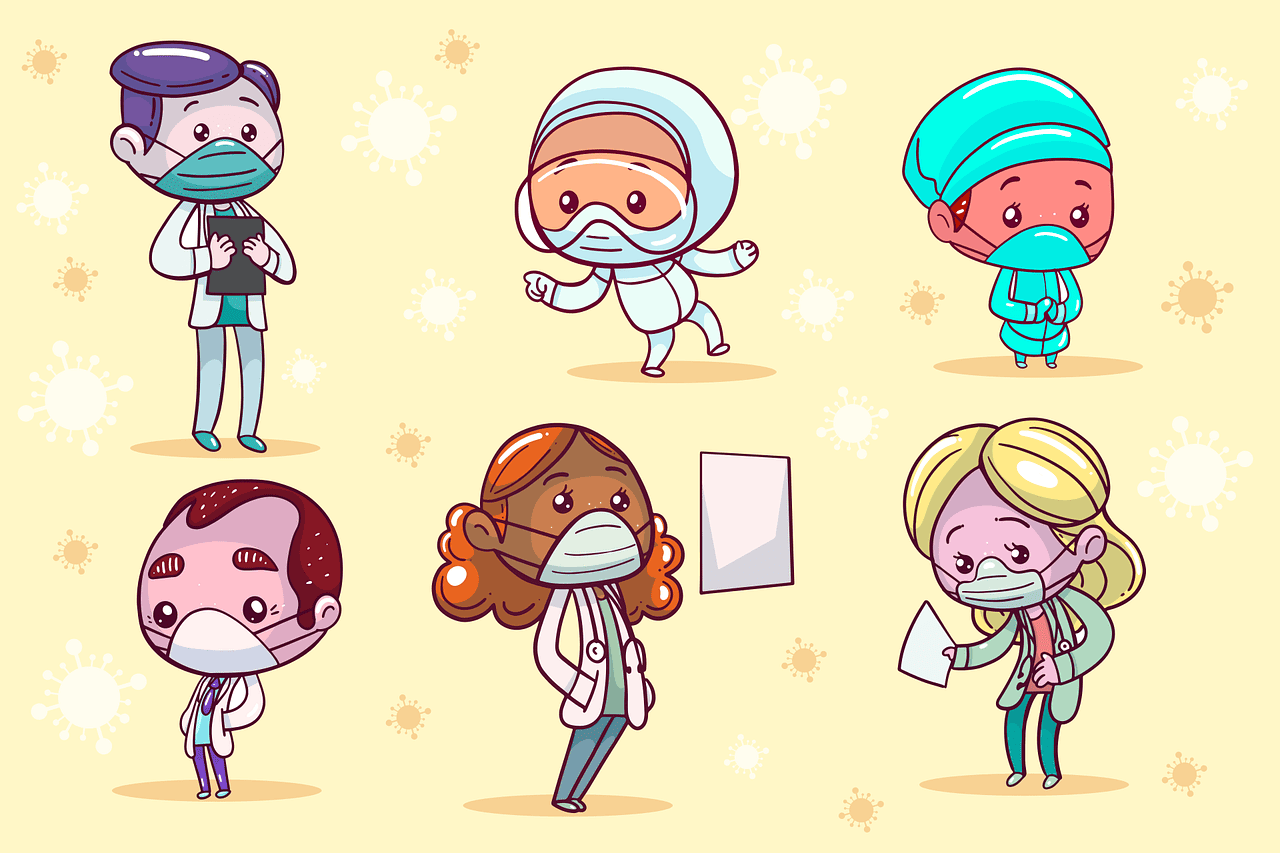 animated COVID characters