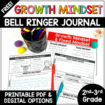 Free Growth Mindset Bell Ringer Warm Ups 2nd-3rd Grade