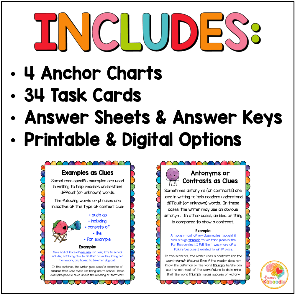 context-clues-task-cards-3rd-grade