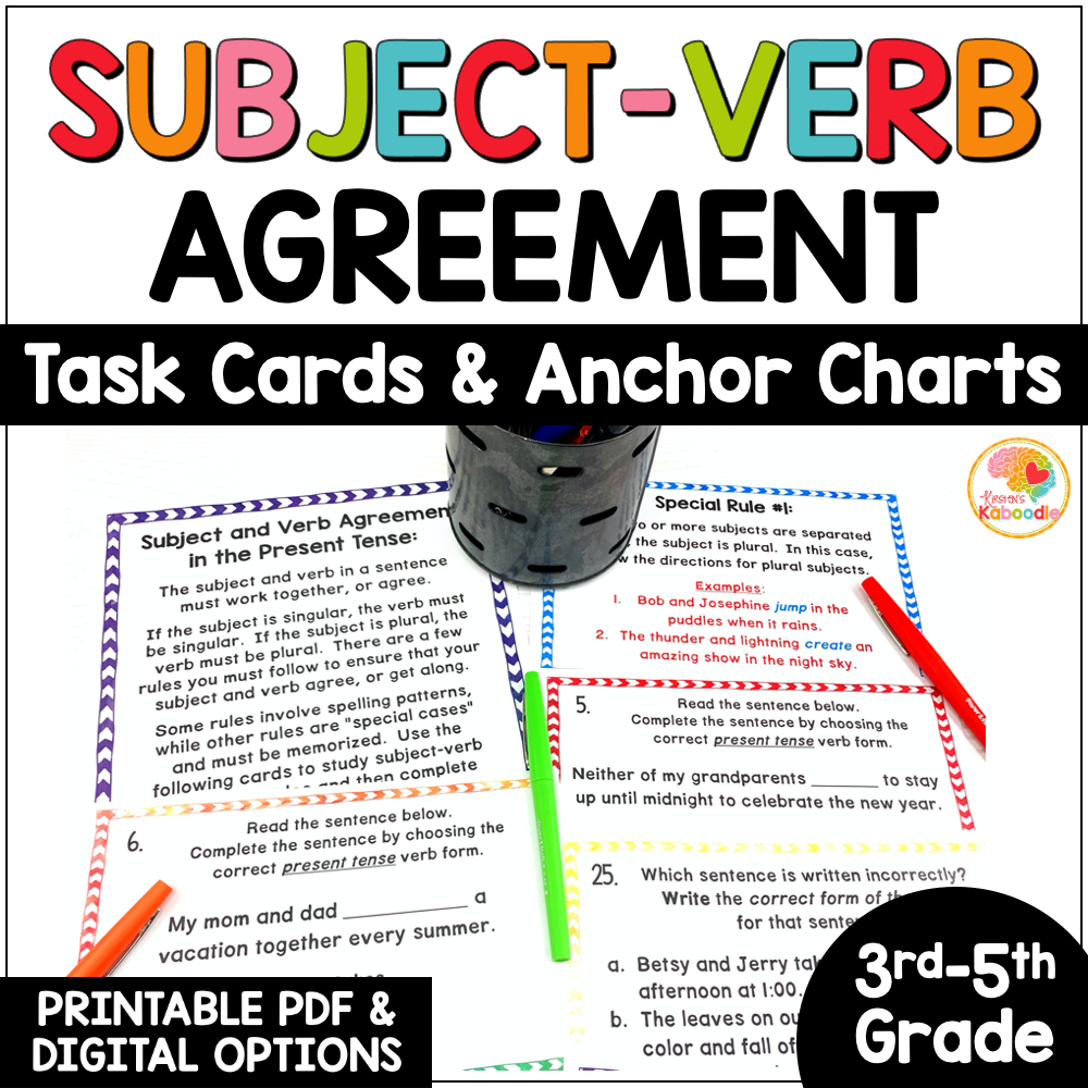 subject-verb-agreement-task-cards