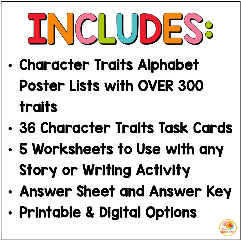 character-traits-posters-worksheets-task-cards-activites