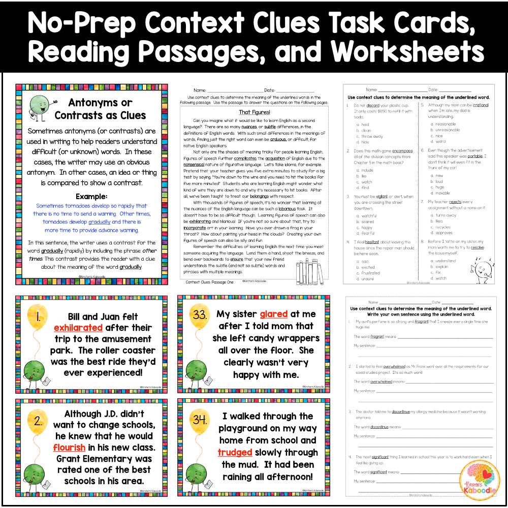context-clues-activities-bundle-3rd-4th-5th-graders