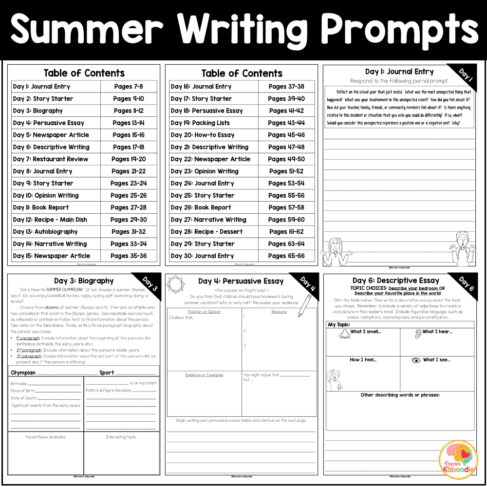 summer-writing-challenge-prompts-4th-3rd-2nd-grade