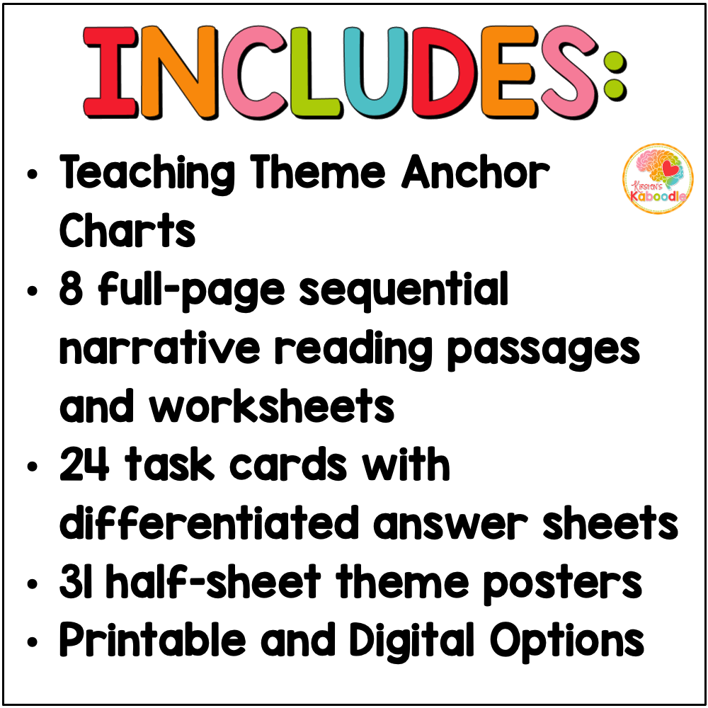 teaching-theme-activities-bundle-4th-grade