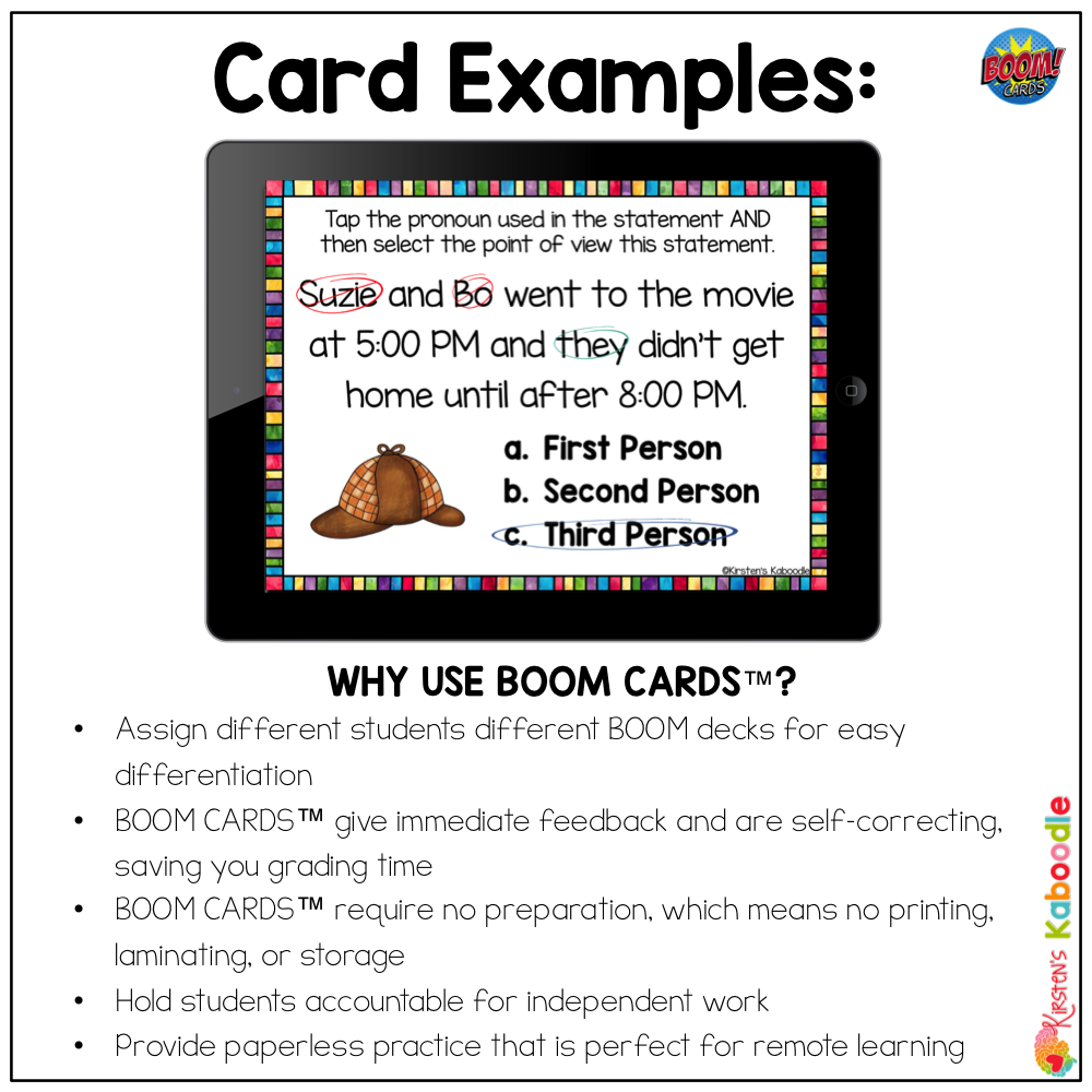 Point of View BOOM CARDS ™ Interactive Digital Task Cards - Image 3
