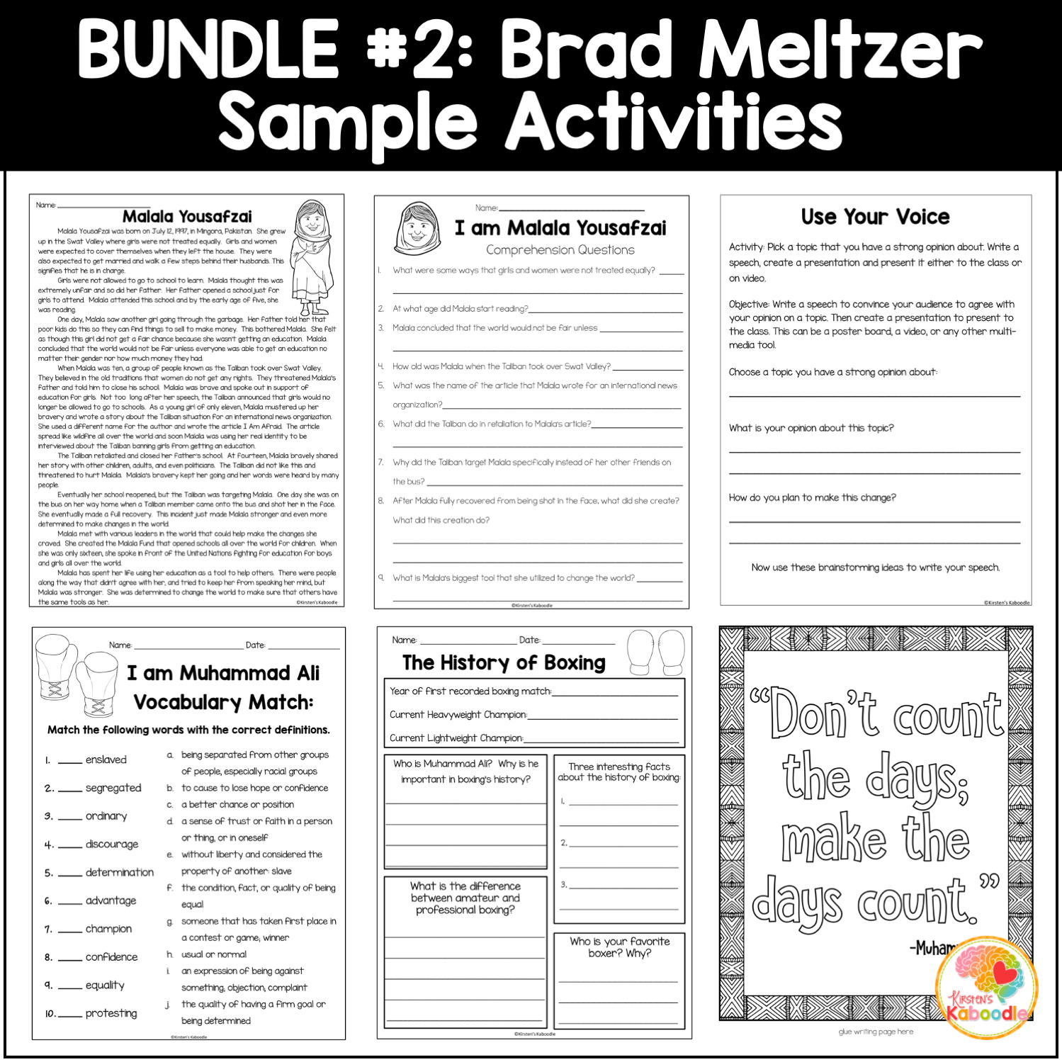 Brad Meltzer BUNDLE #2 "I AM" Biography Series: Ordinary People Change the World - Image 3
