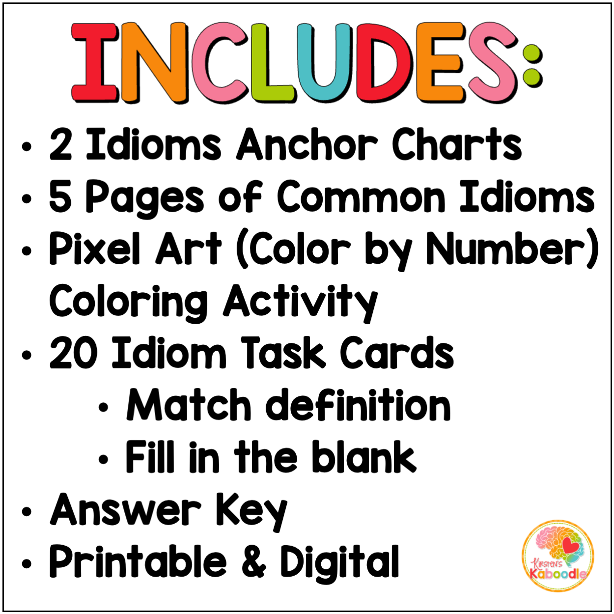 idiom-color-by-number-activity