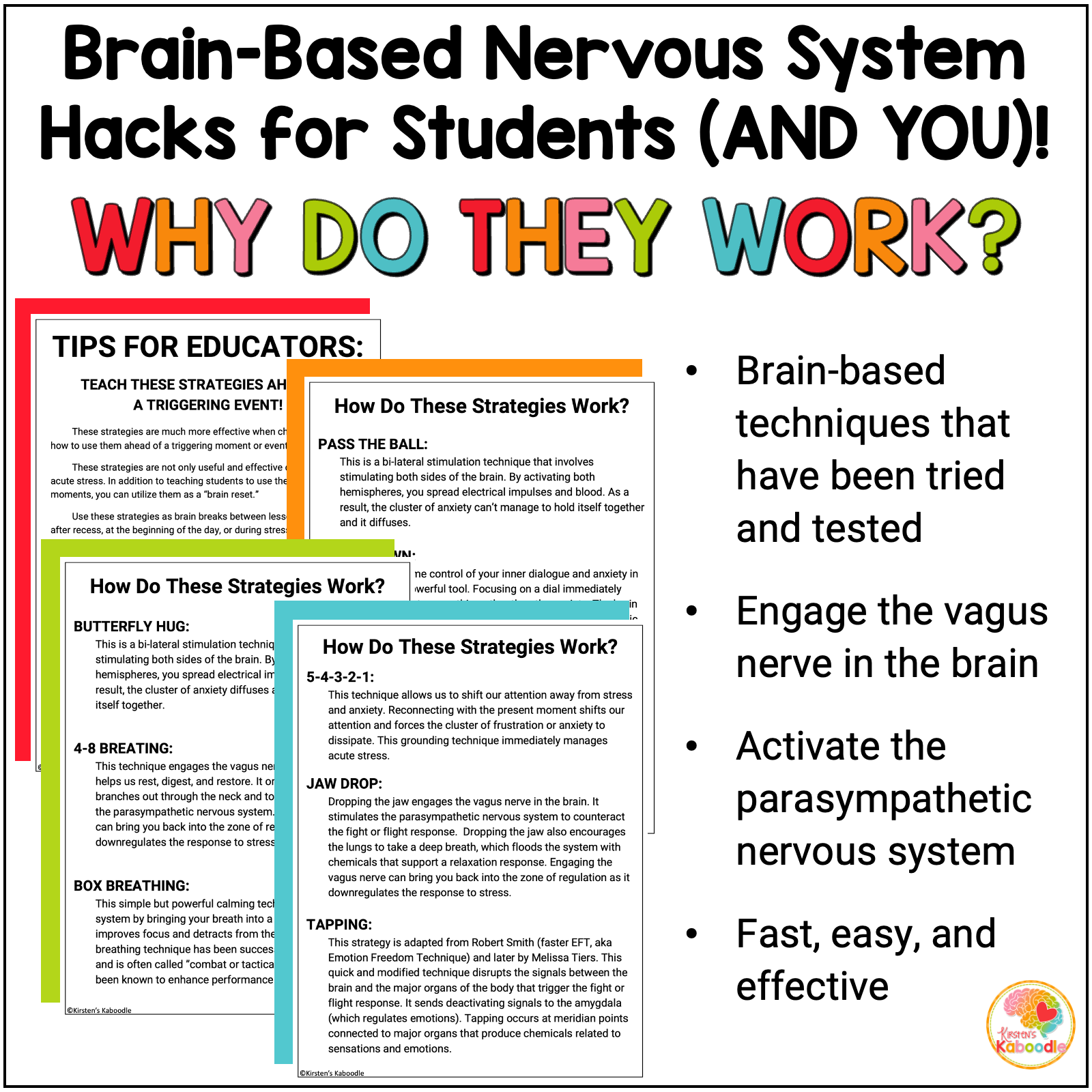 Nervous System Regulation for Kids: Self-Regulation Posters Bulletin Board - Image 2