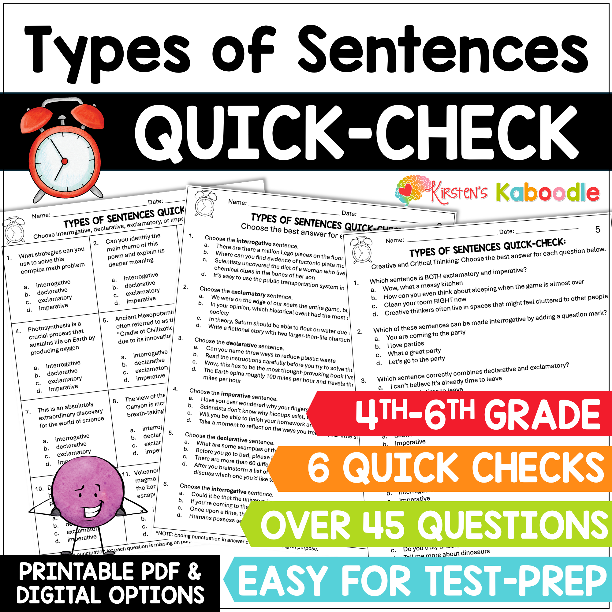 types-of-sentences-worksheets-quick-check-review