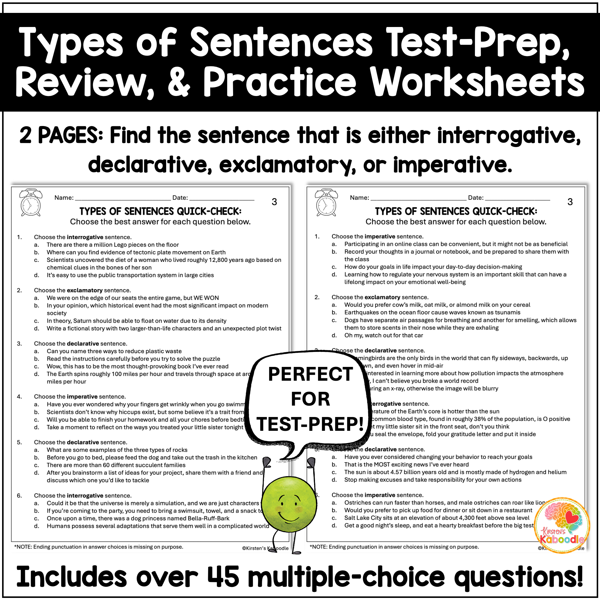 types-of-sentences-quick-check-worksheets-test-prep-review