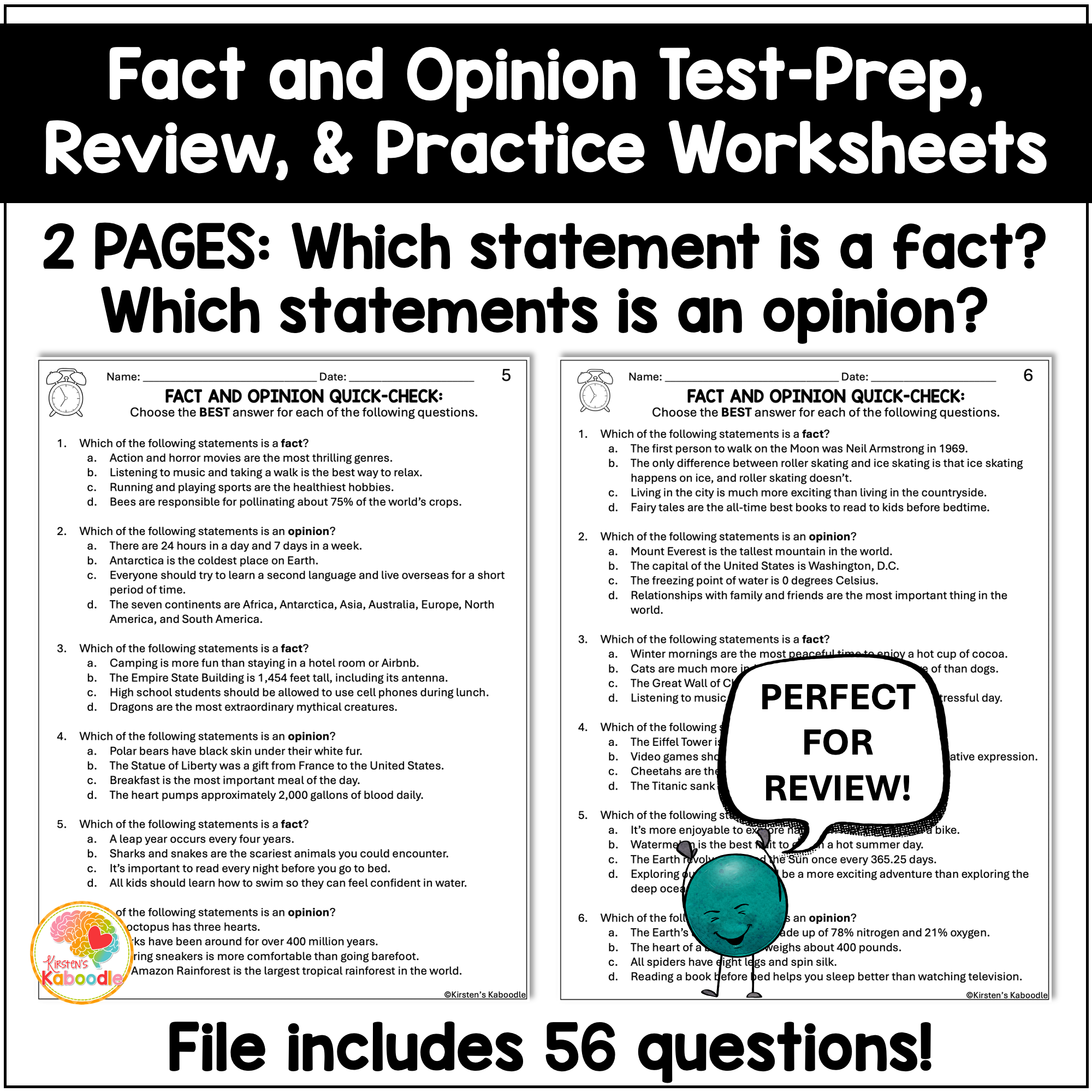 fact-or-opinion-quick-check-worksheets