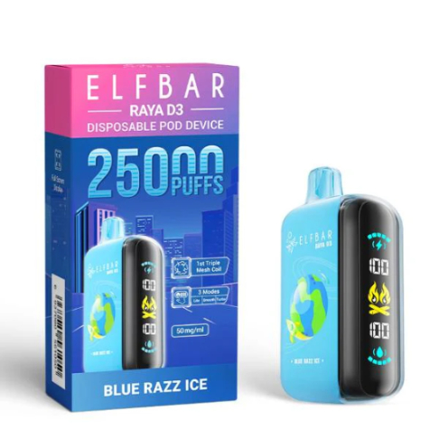 ELF BAR RAYA D3 25000 Blue Razz Ice - Imagen 2