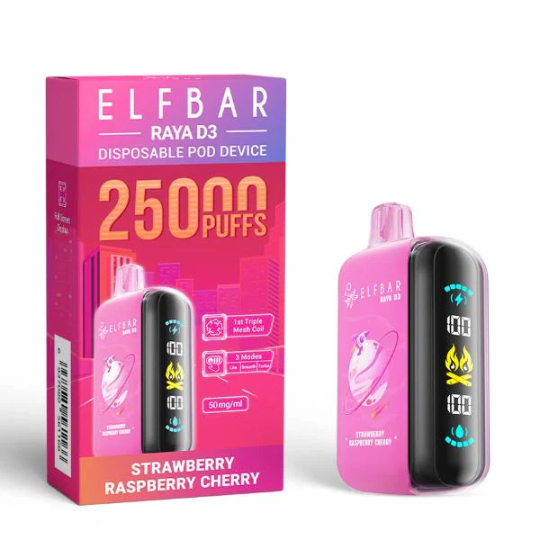 ELF BAR RAYA D3 25000 Strawberry Raspberry Cherry - immagine 2