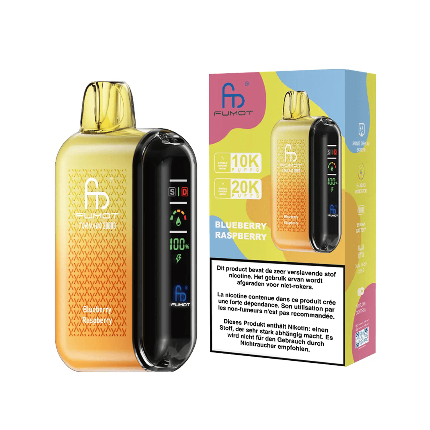 Fumot Tornado 20000 Blueberry Raspberry - immagine 2