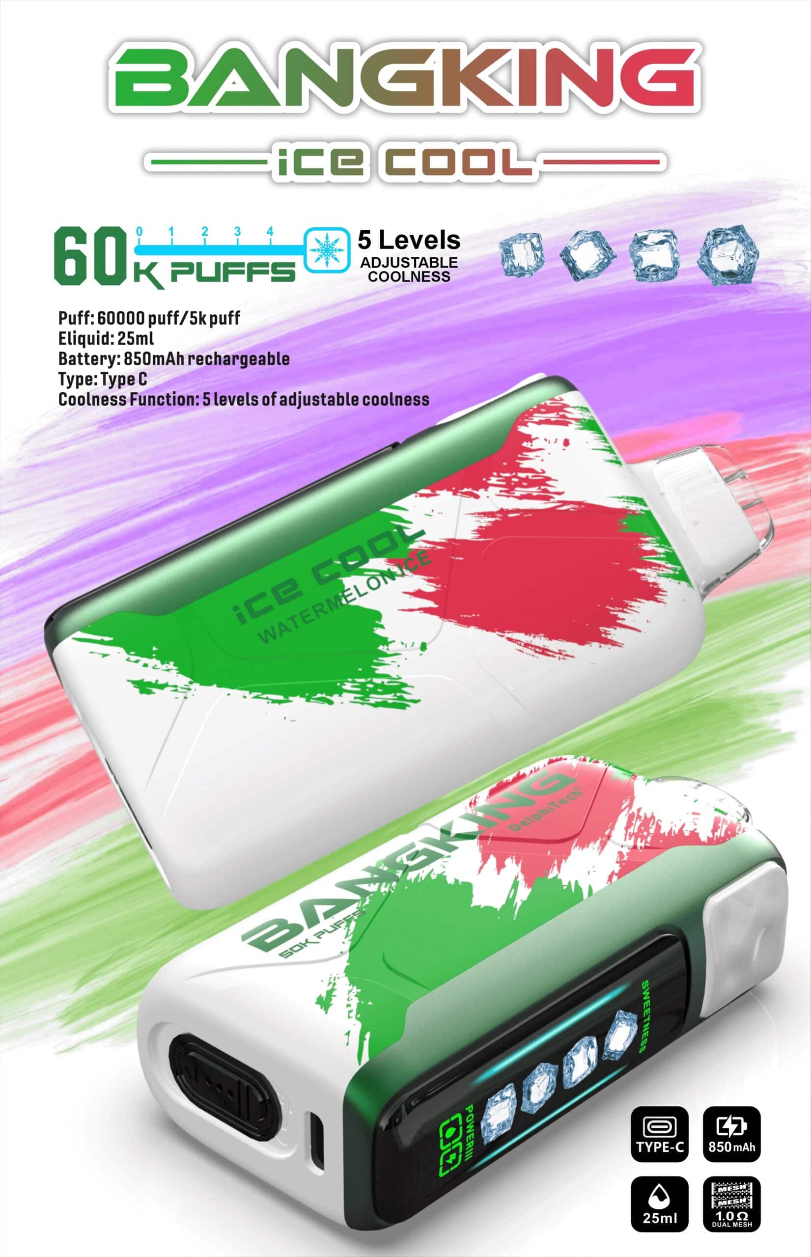 Bang King Ice Cool 60000 Watermelon Ice