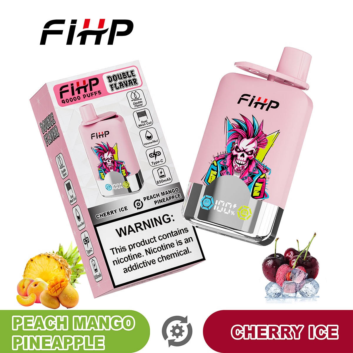 FIHP 40000 Peach Mango Pineapple & Cherry Ice
