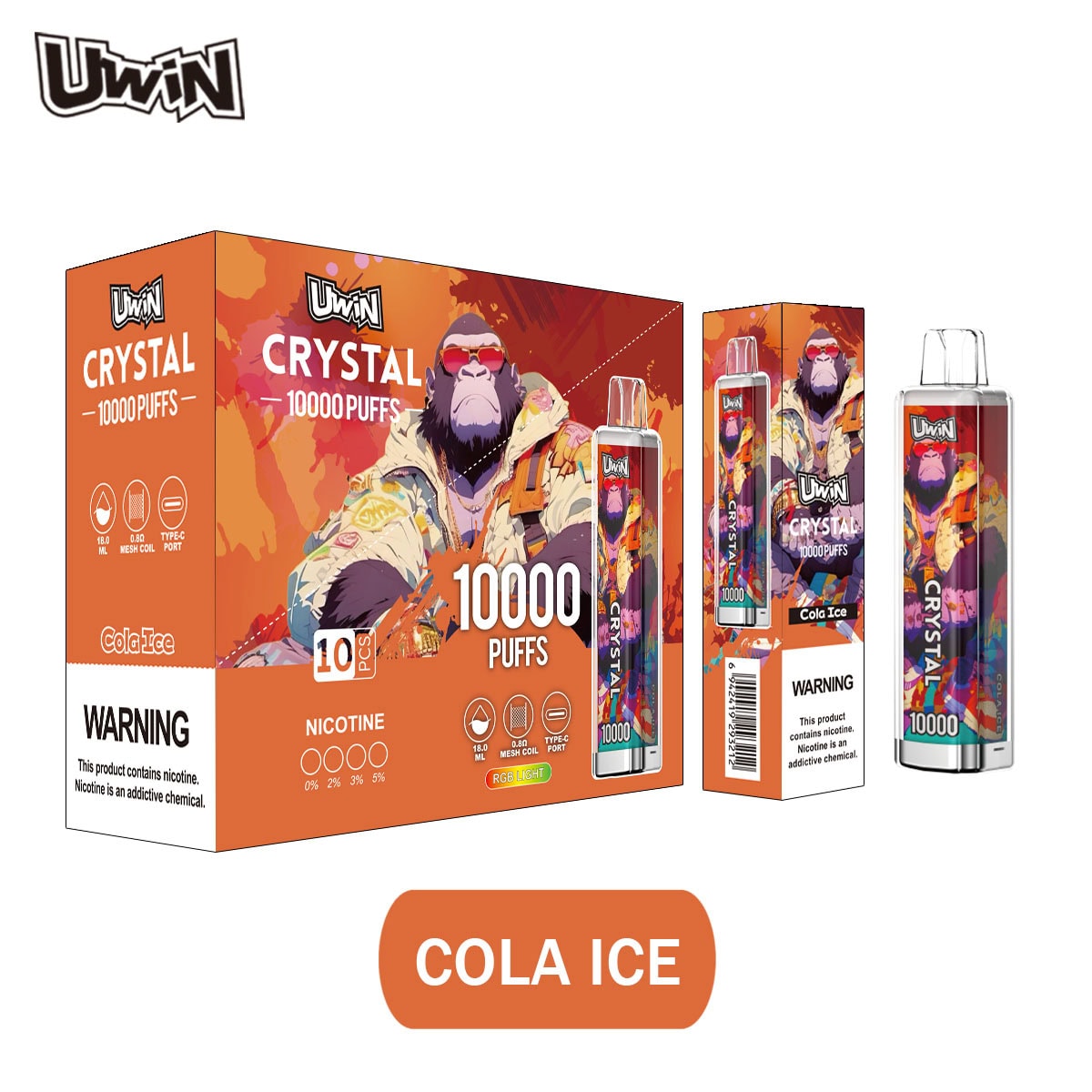 Uwin Crystal 10000 Cola Ice – Bild 2