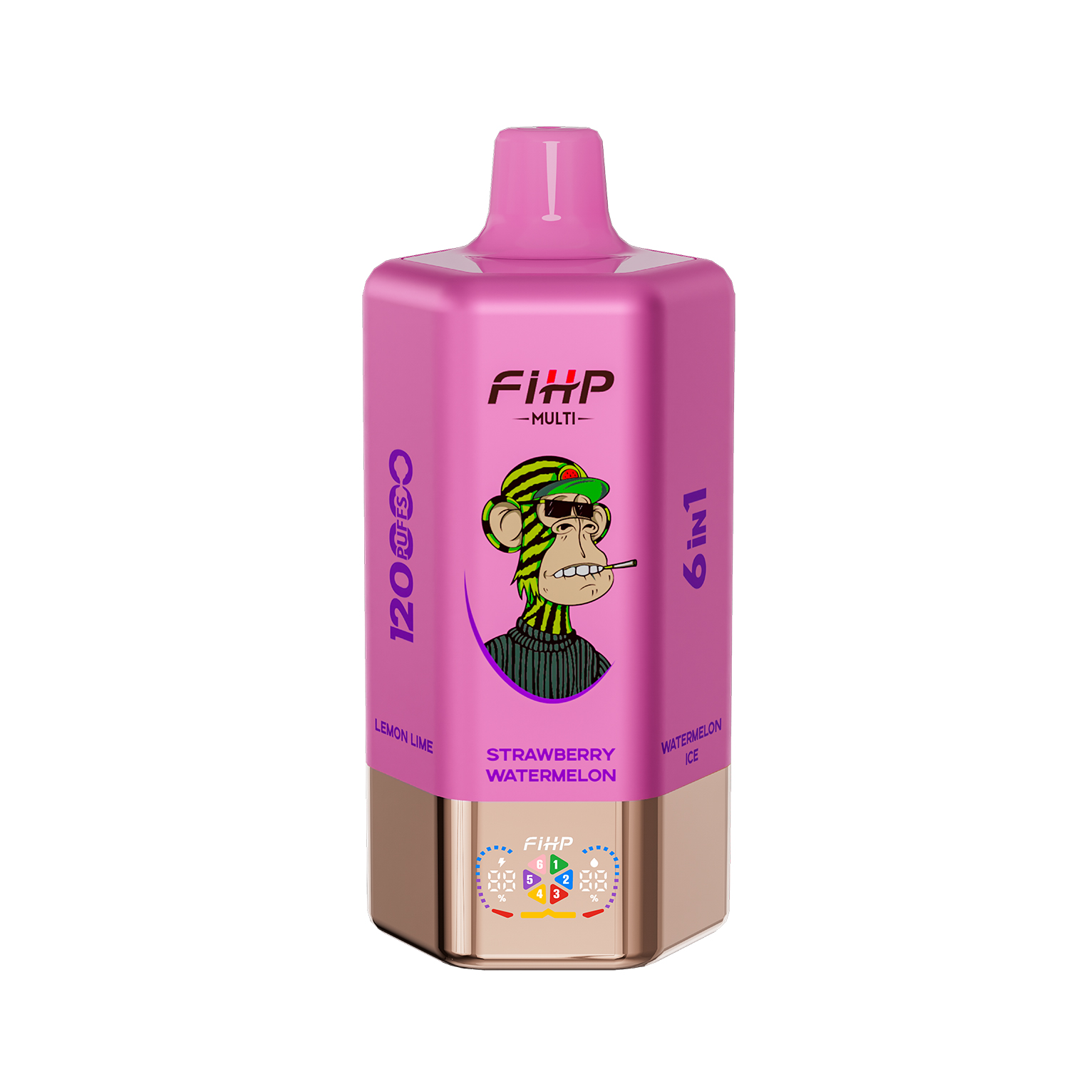 FIHP 120K 6in1 Strawberry Watermelon & Watermelon Ice & Red Bull & Strawberry Kiwi & Blueberry Ice & Lemon Lime – Bild 4