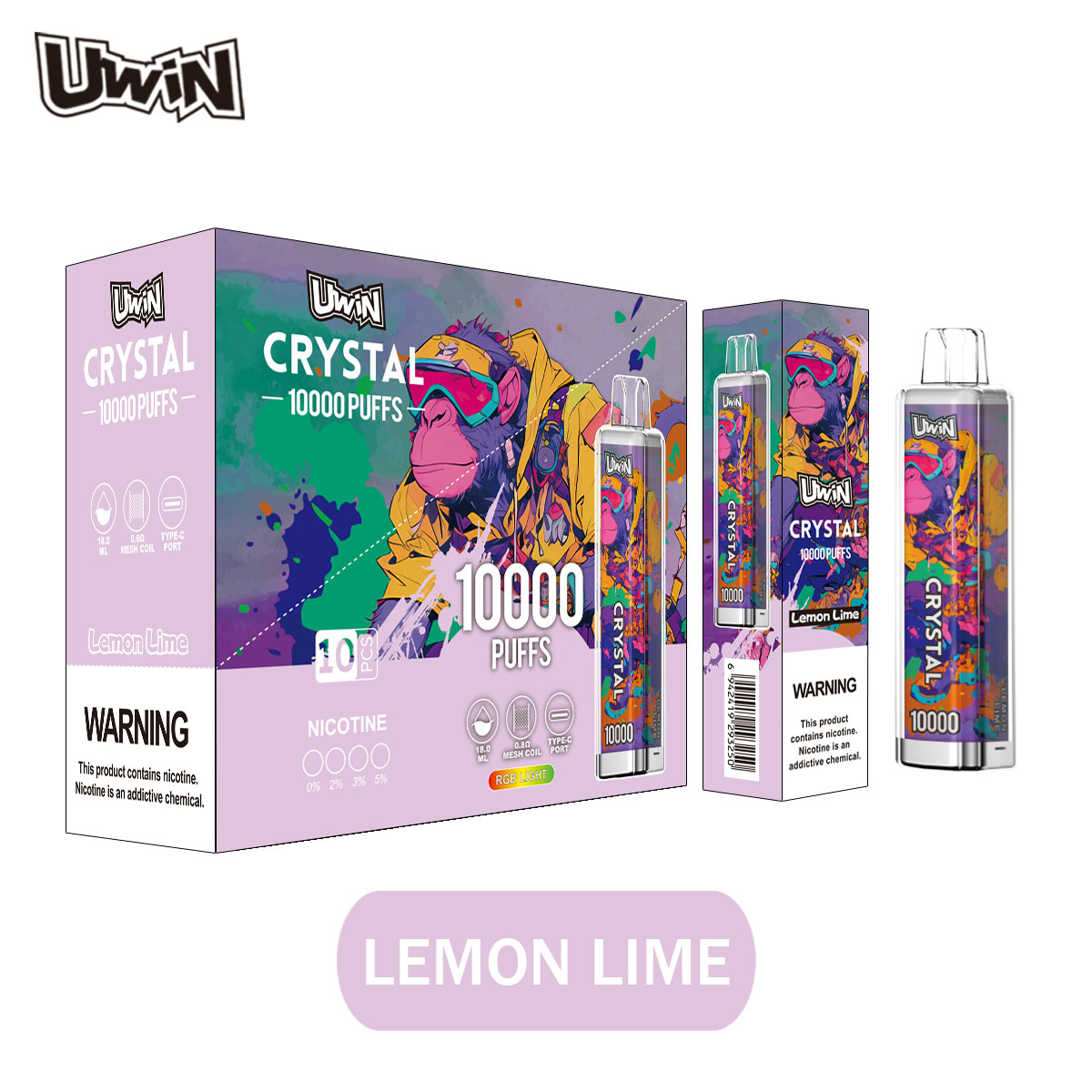 Uwin Crystal 10000 Lemon Lime – Bild 2