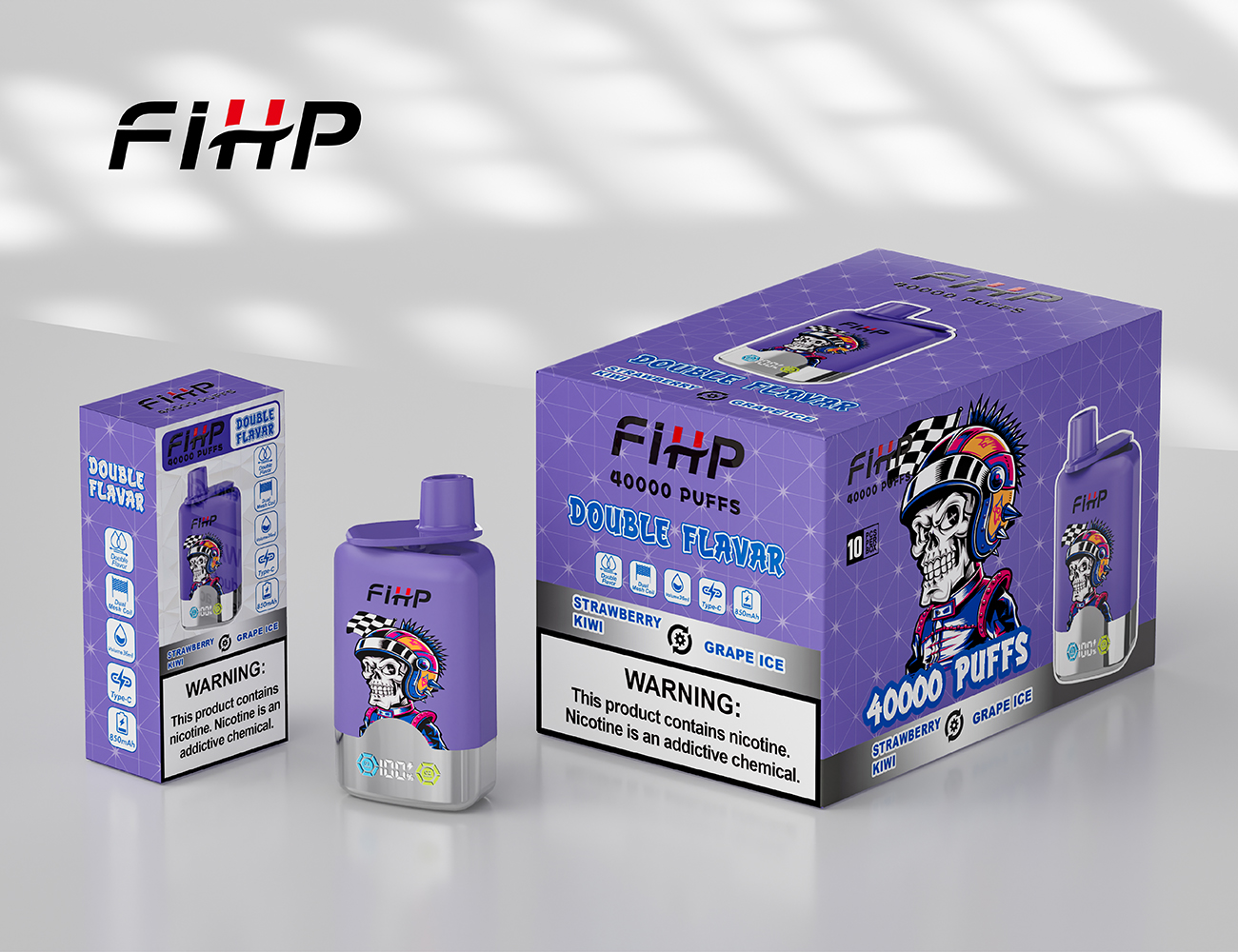 FIHP 40000 Grape Ice & Strawberry Kiwi – Bild 3