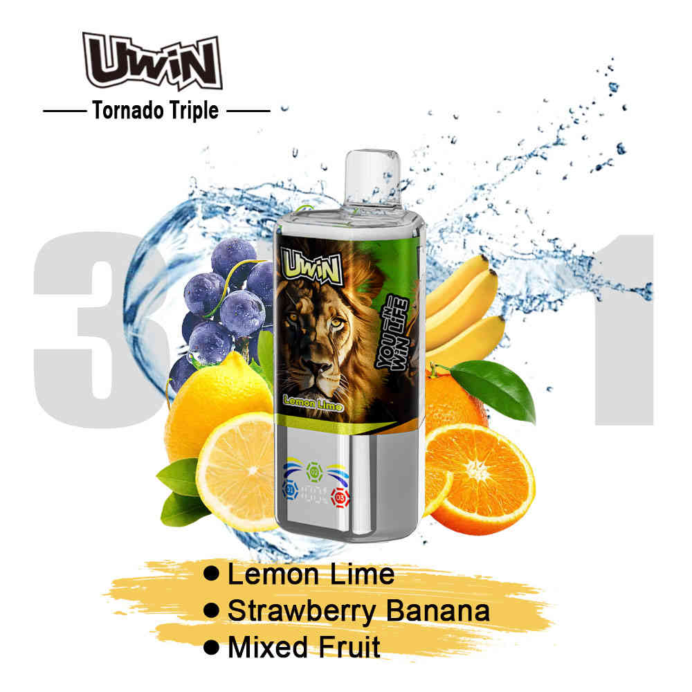 Uwin Tornado Triple 60K Lemon Lime & Strawberry Banana & Mixed Fruit