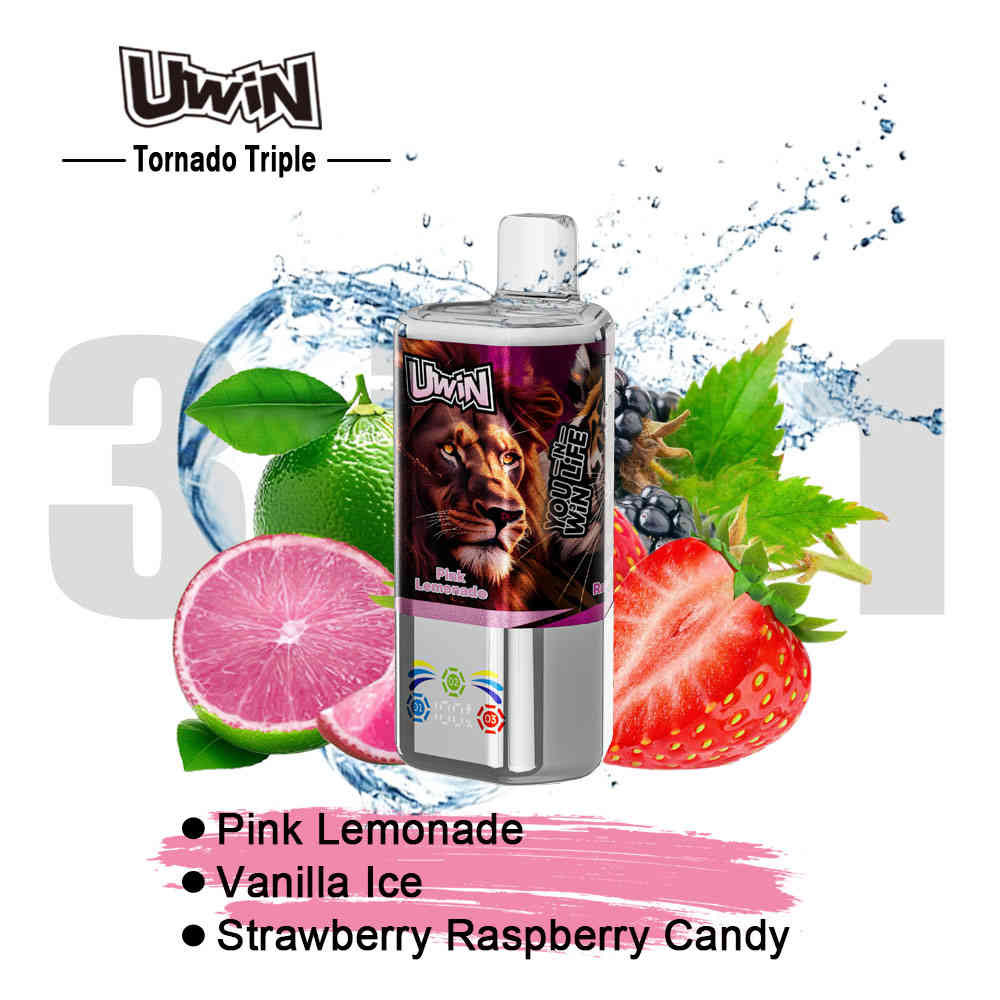 Uwin Tornado Triple 60K Pink Lemonade & Vanilla Ice & Strawberry Raspberry Candy