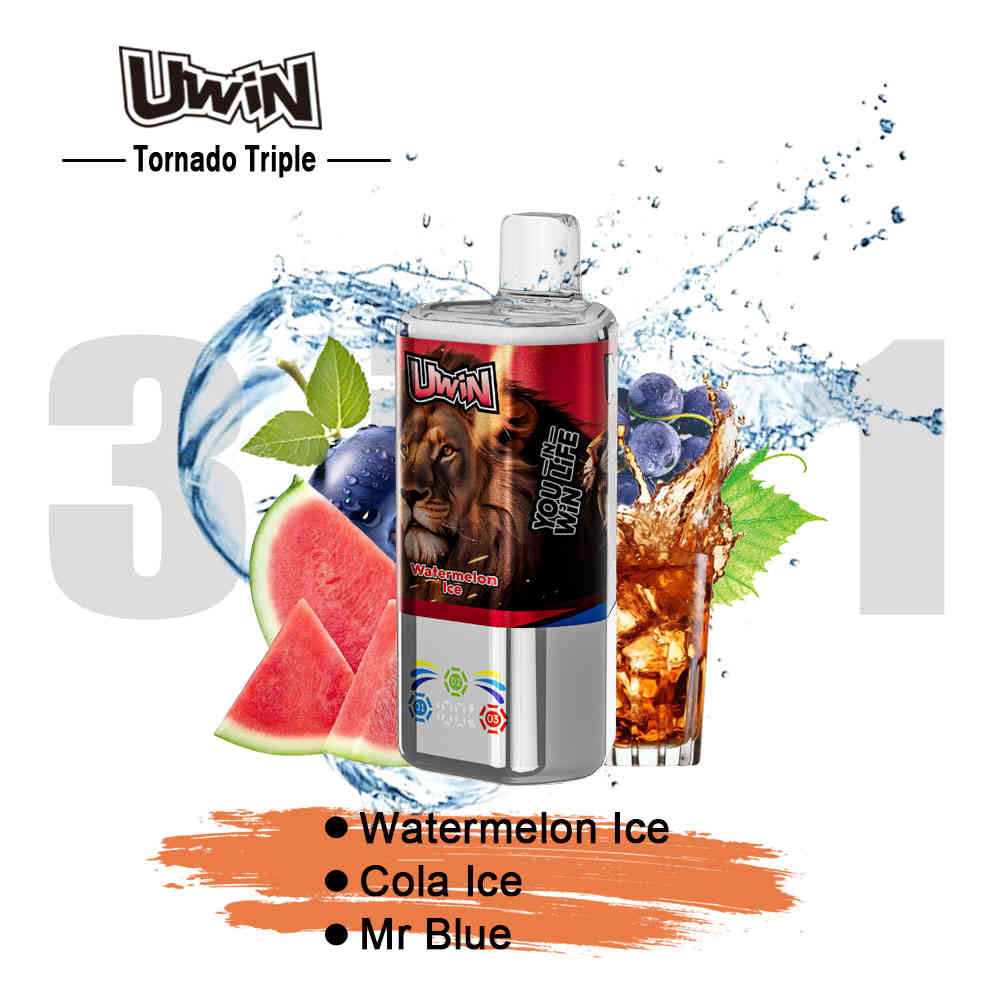 Uwin Tornado Triple 60K Watermelon Ice & Cola Ice & Mr Blue