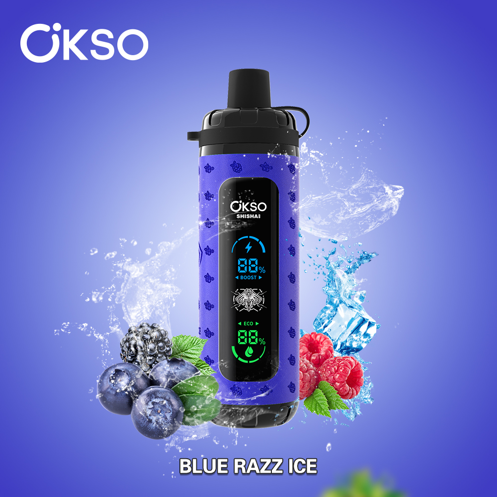 OKSO Shisha Max 40000 Blue Razz Ice