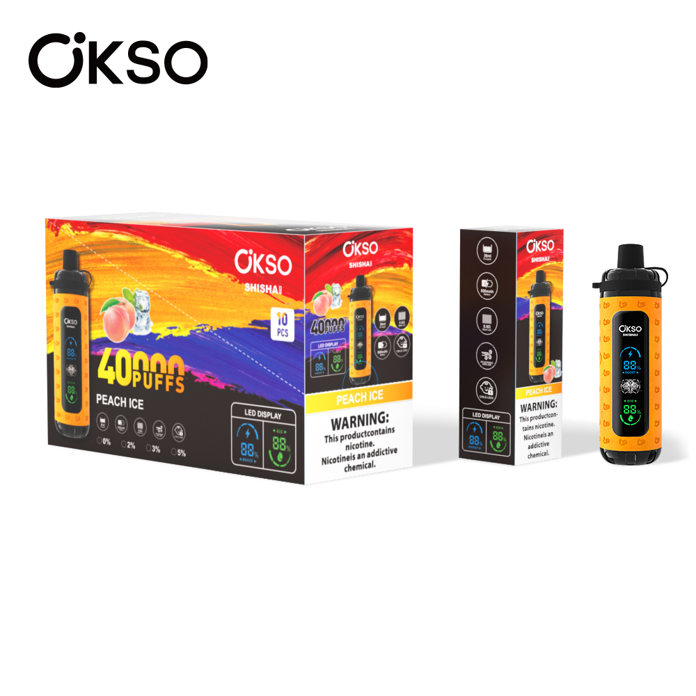 OKSO Shisha Max 40000 Peach Ice – Bild 2
