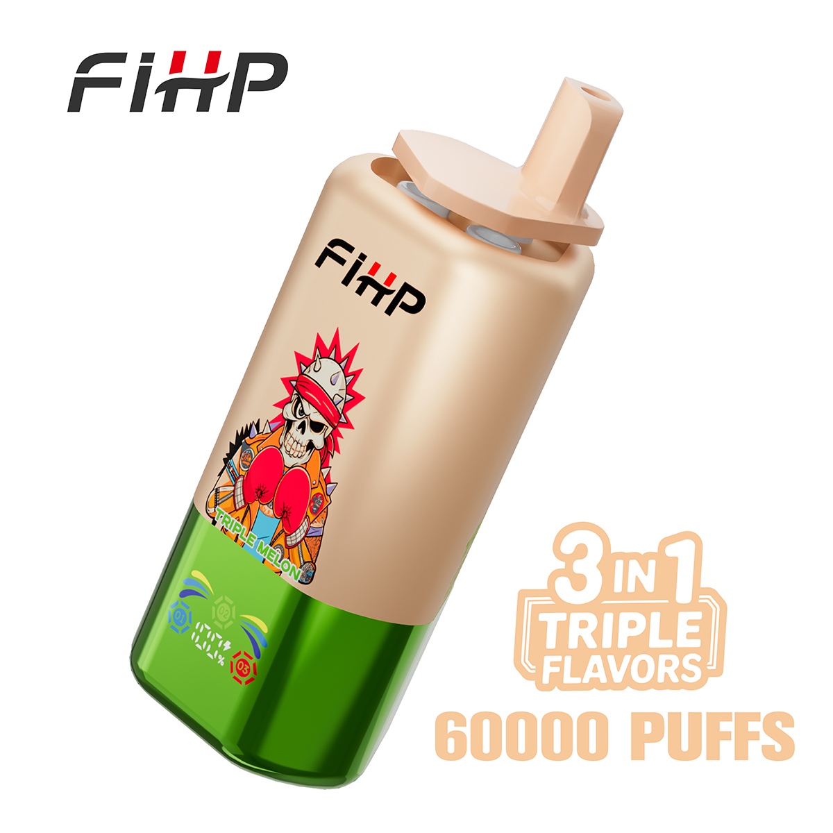 FIHP 60000 3in1 Strawberry Raspberry & Triple Melon & Sour Mango Pineapple