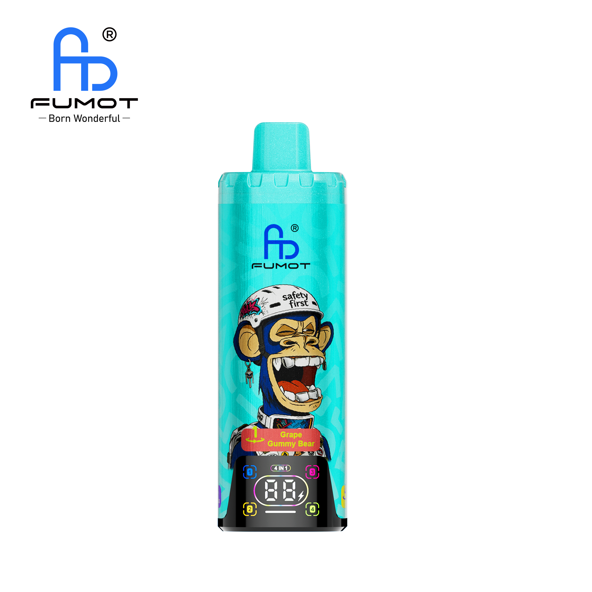Fumot ECO 4in1 80K Grape Gummy Bear & Blueberry Hubba Bubba & Watermelon Bubblegum & Skittles – Bild 4