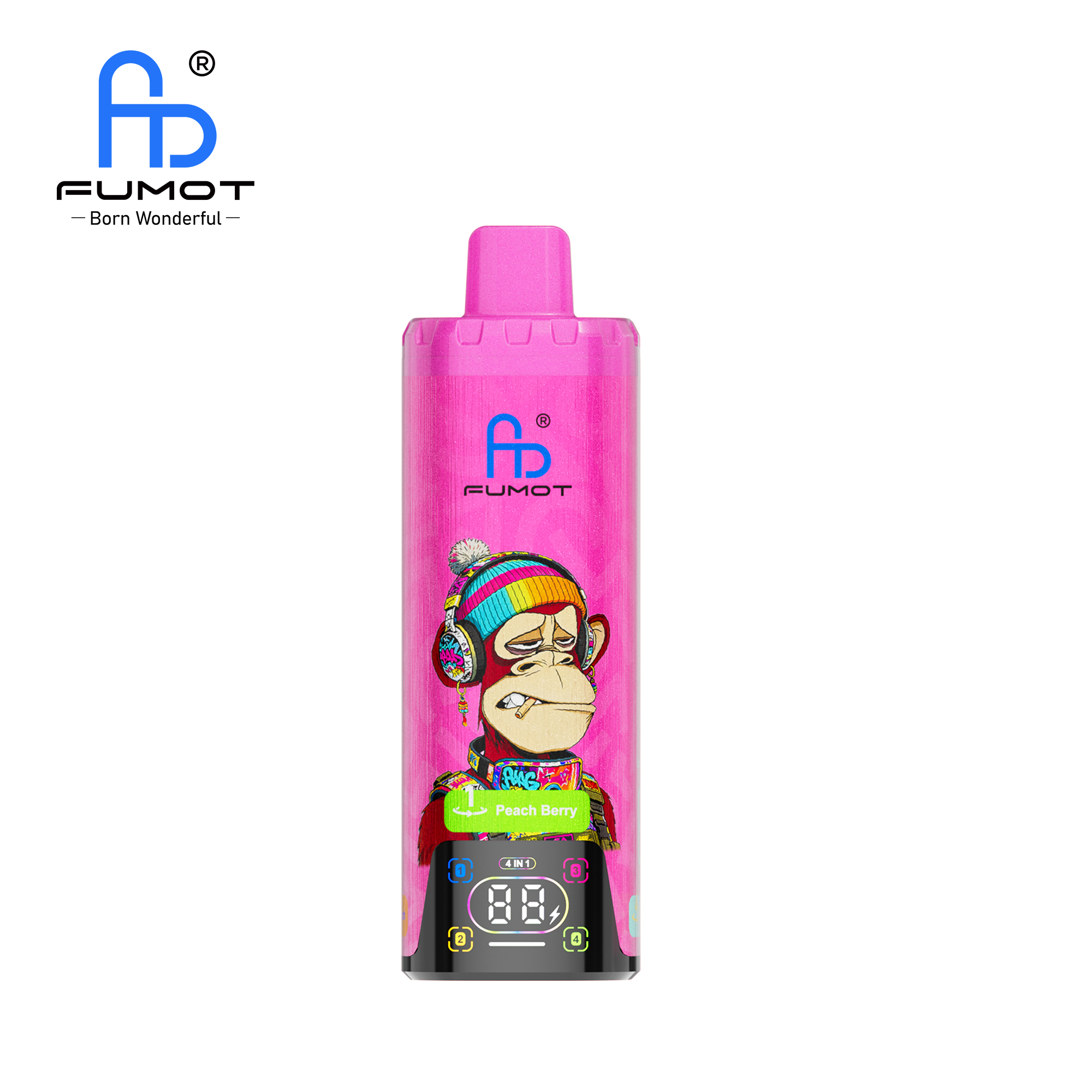 Fumot ECO 4in1 80K Peach Berry & Lemon Peach & Passionfruit Grapefruit Orange & Blueberry Cherry Cranberry – Bild 4